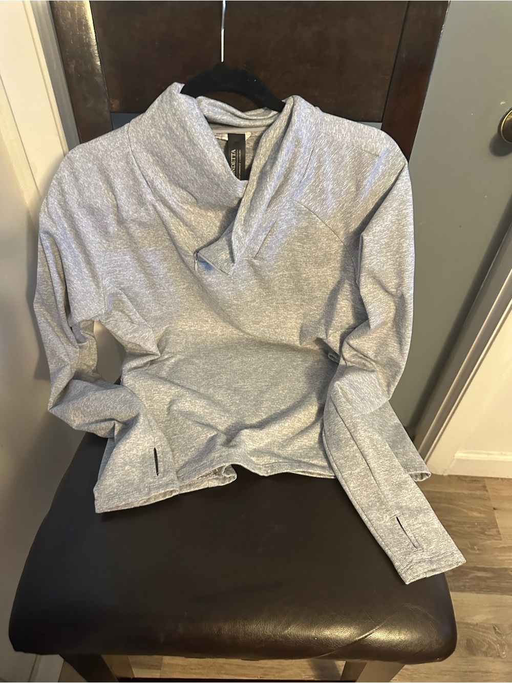 Mondetta Light Gray Heather Cowl Neck Pullover
